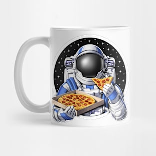 Space Astronaut Eating Pizza Mug